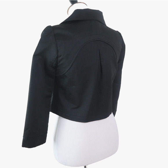 Soia & Kyo Size XS Charlie Crop Jacket Peacoat Moto Style Black - Picture 3 of 11